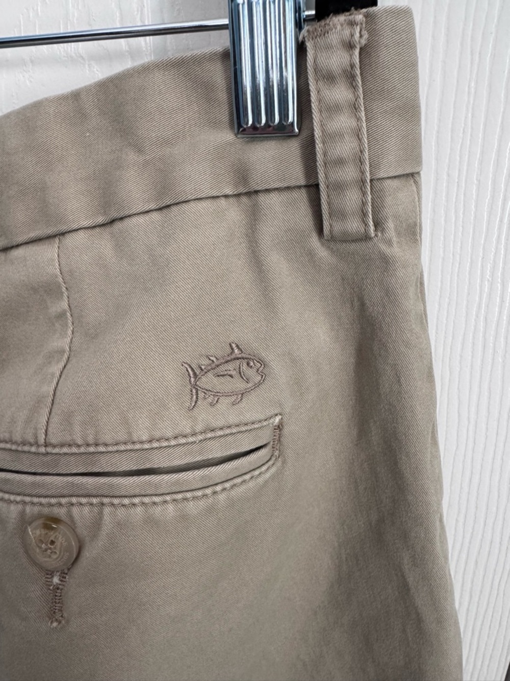 Southern Tide Men's Straight-Leg Chinos in Khaki - Picture 5 of 7